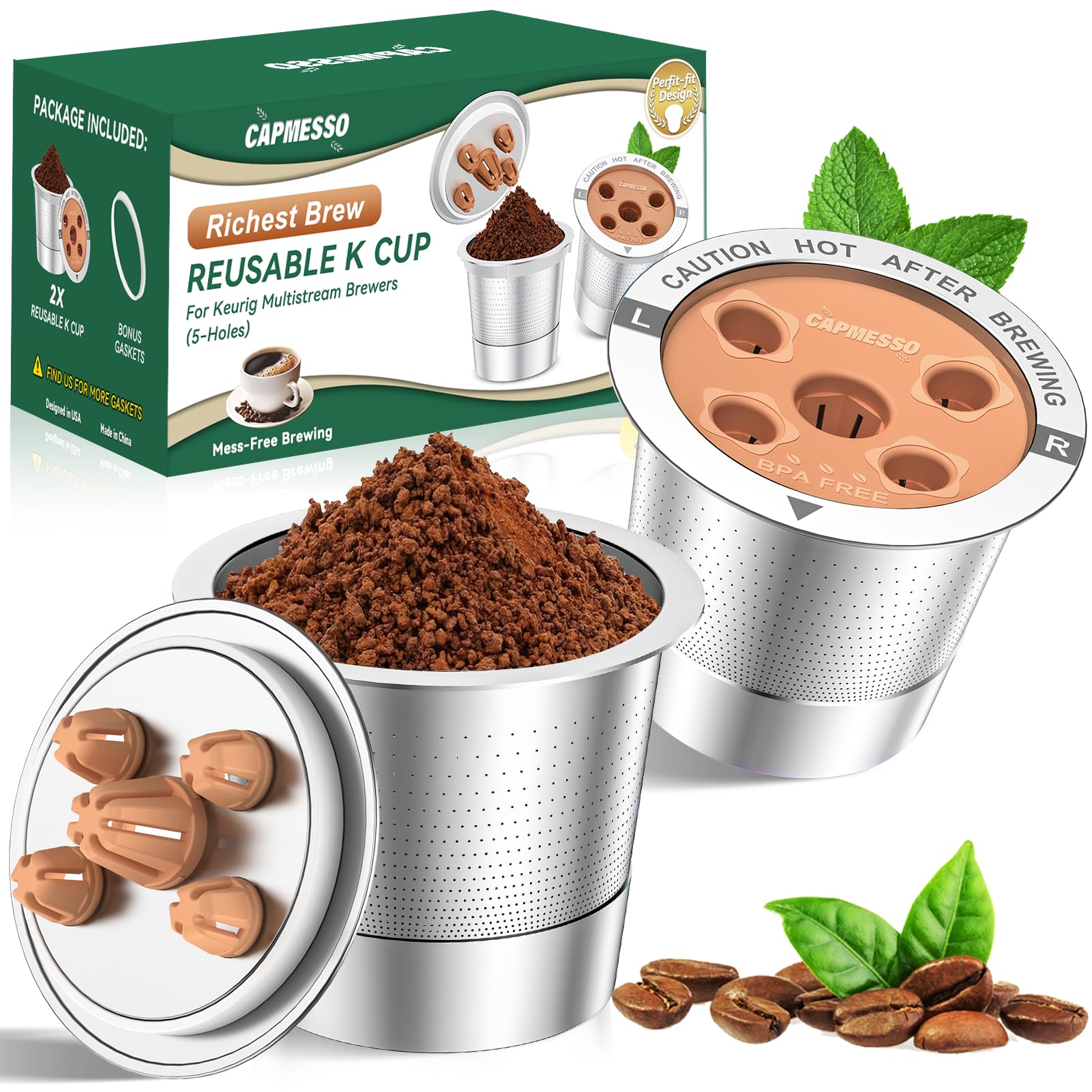 Amazon.com: CAPMESSO Reusable K Cups for Keurig: 2025 Updated My K